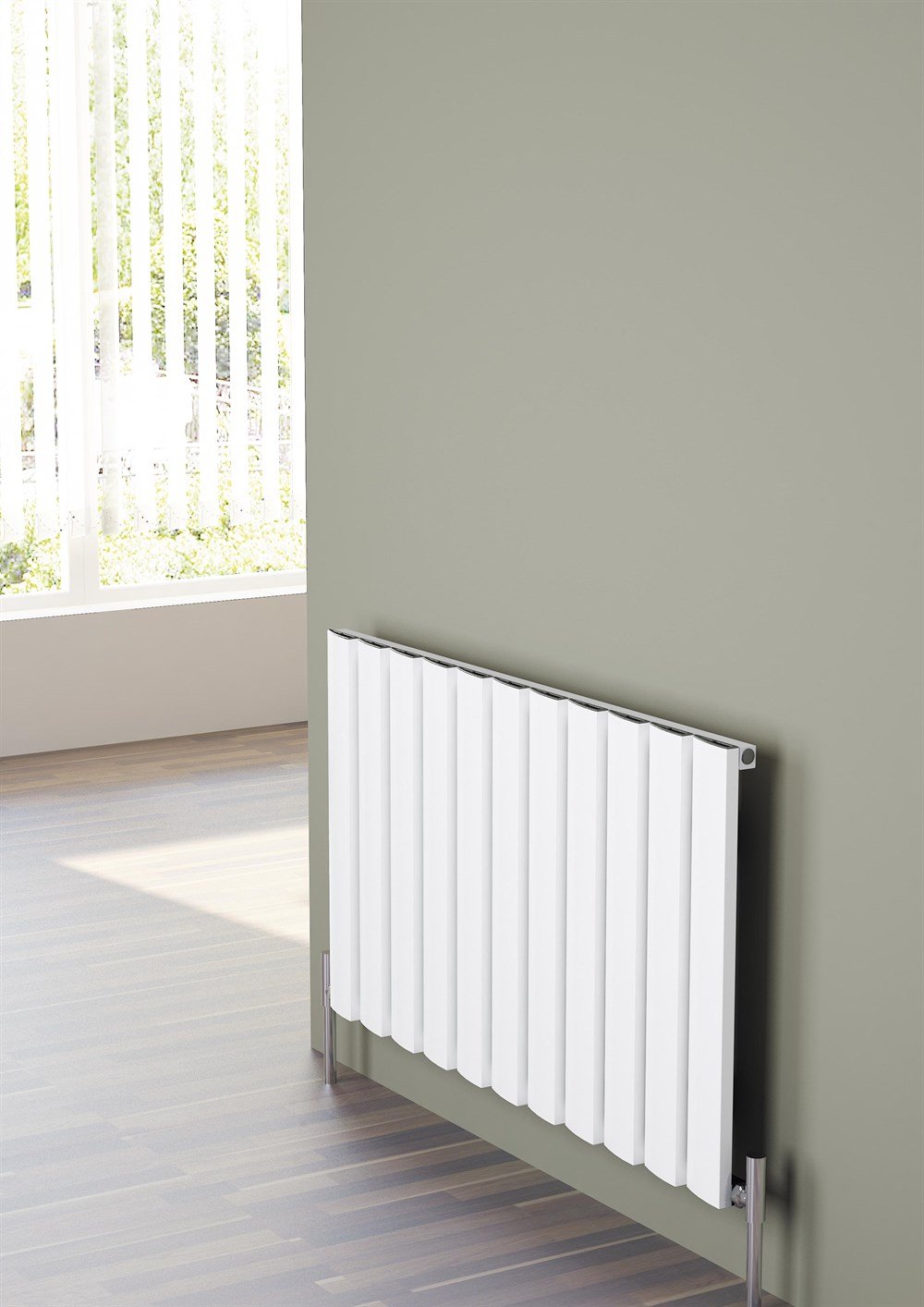 Carisa Step Alüminyum Radyatör 0590 x 0470 mm 5 Dilim Beyaz Standart Bağlantı