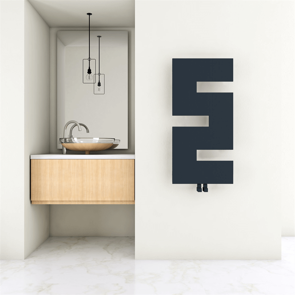 Carisa Stirling İnce Tasarım Çelik Radyatör 1030 x 0500 mm Antrasit HB Orta Bağlantı