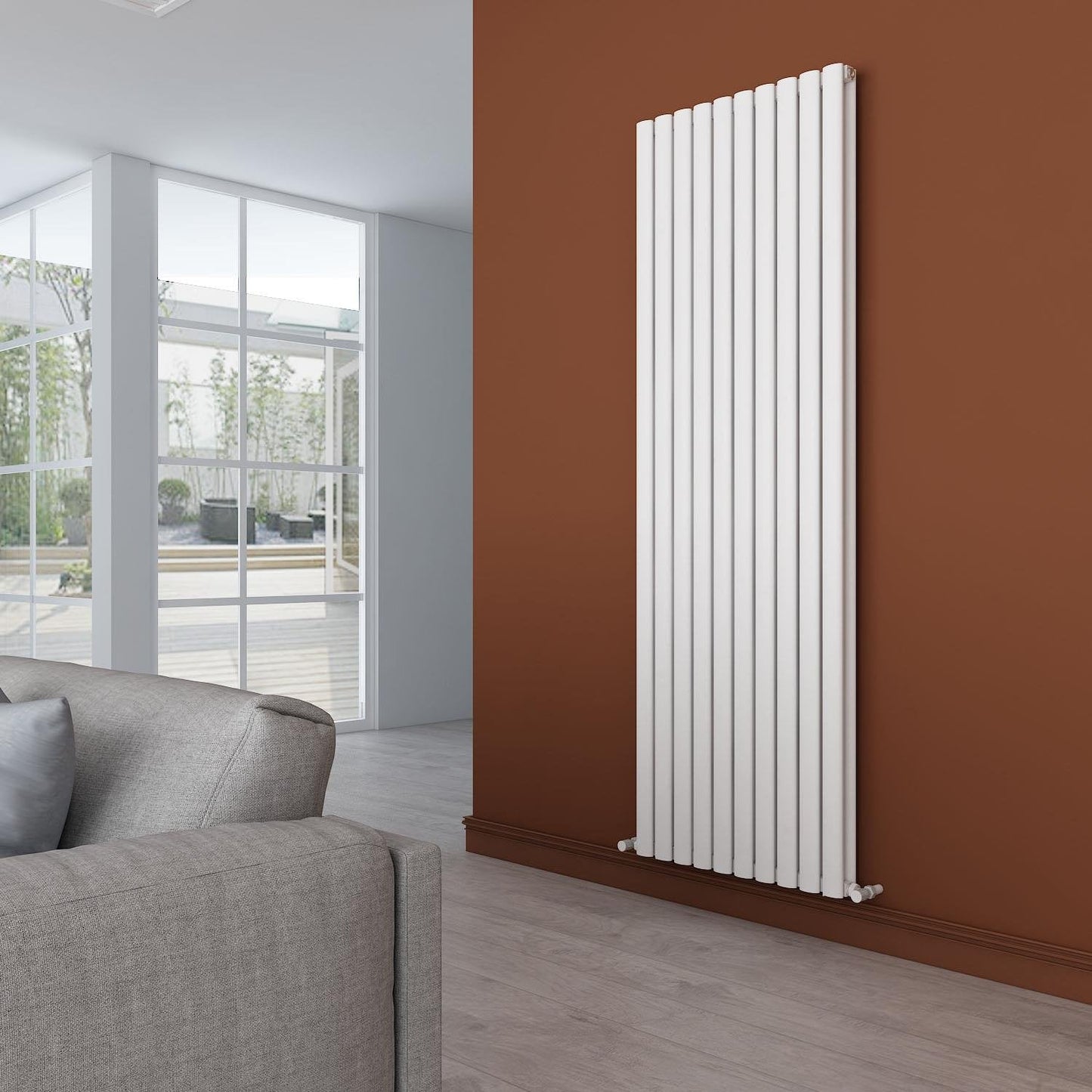 Carisa Tallis Double Alüminyum Radyatör 1800 x 0590 mm 1 Dilim Beyaz Standart Bağlantı