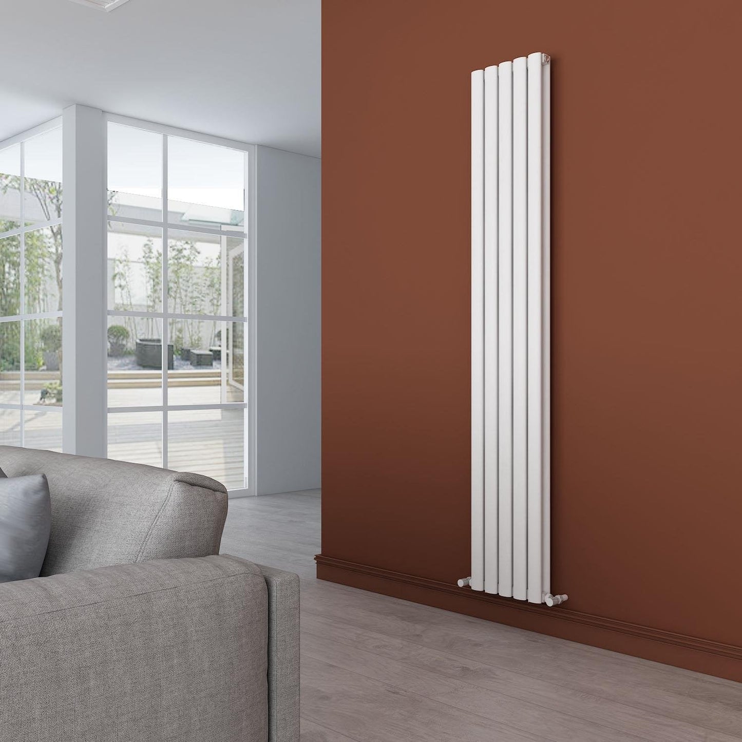 Carisa Tallis Double Alüminyum Radyatör 1800 x 0230 mm 4 Dilim Beyaz Standart Bağlantı