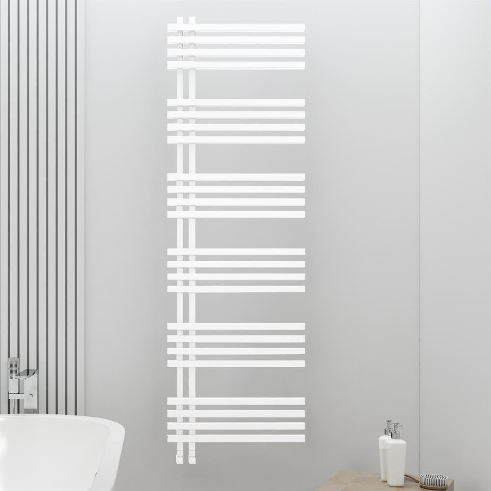 Carisa Terra Alüminyum Havlupan 1150 x 0500 mm 16 Dilim Parlak Beyaz HB Sol Bağlantı