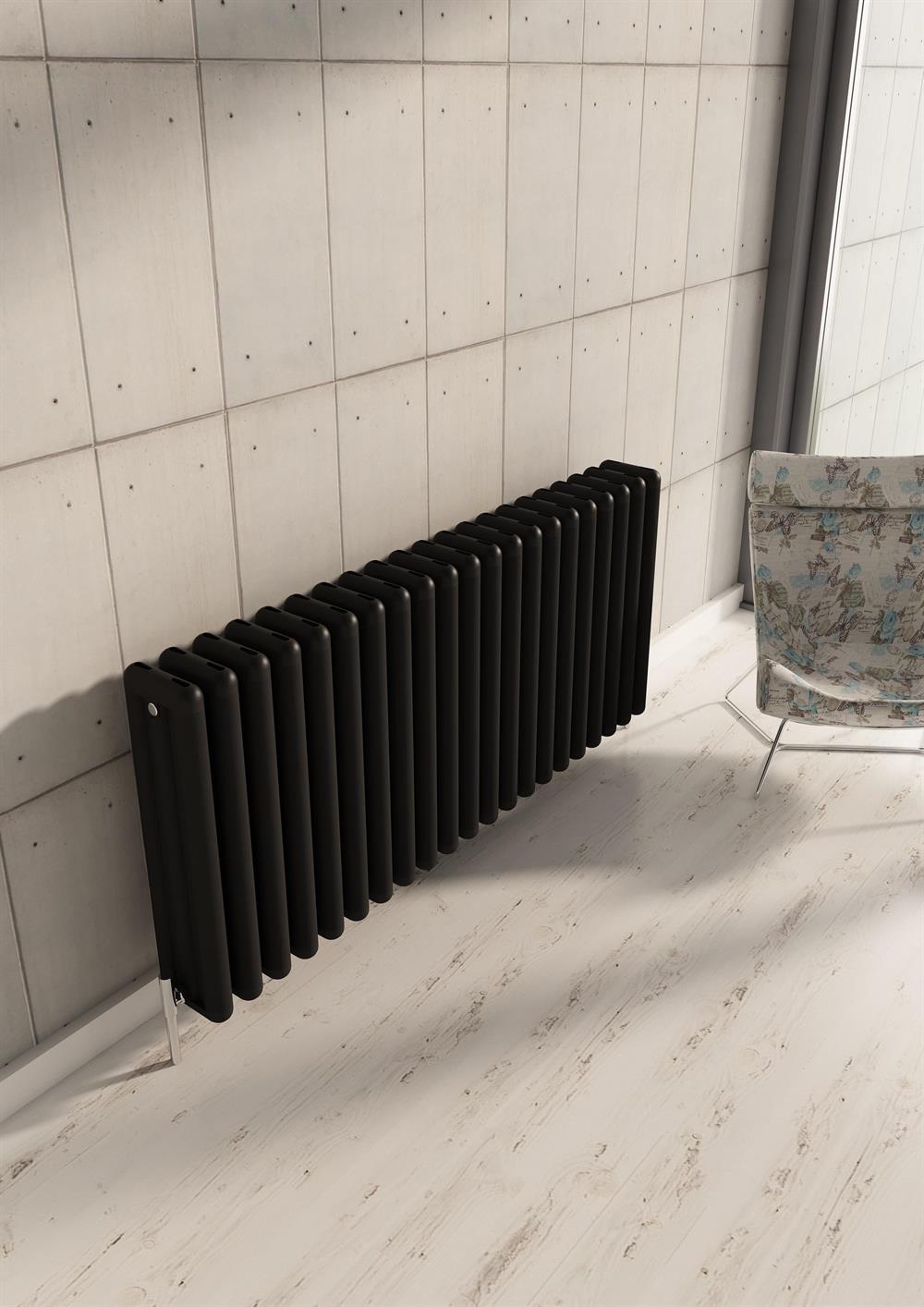 Carisa Tubo Alüminyum Radyatör 0500 x 0890 mm 18 Dilim Siyah Standart Bağlantı