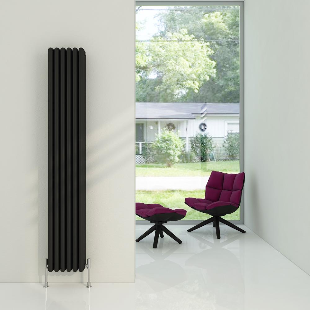 Carisa Tubo Alüminyum Radyatör 0600 x 0590 mm 12 Dilim Siyah Standart Bağlantı