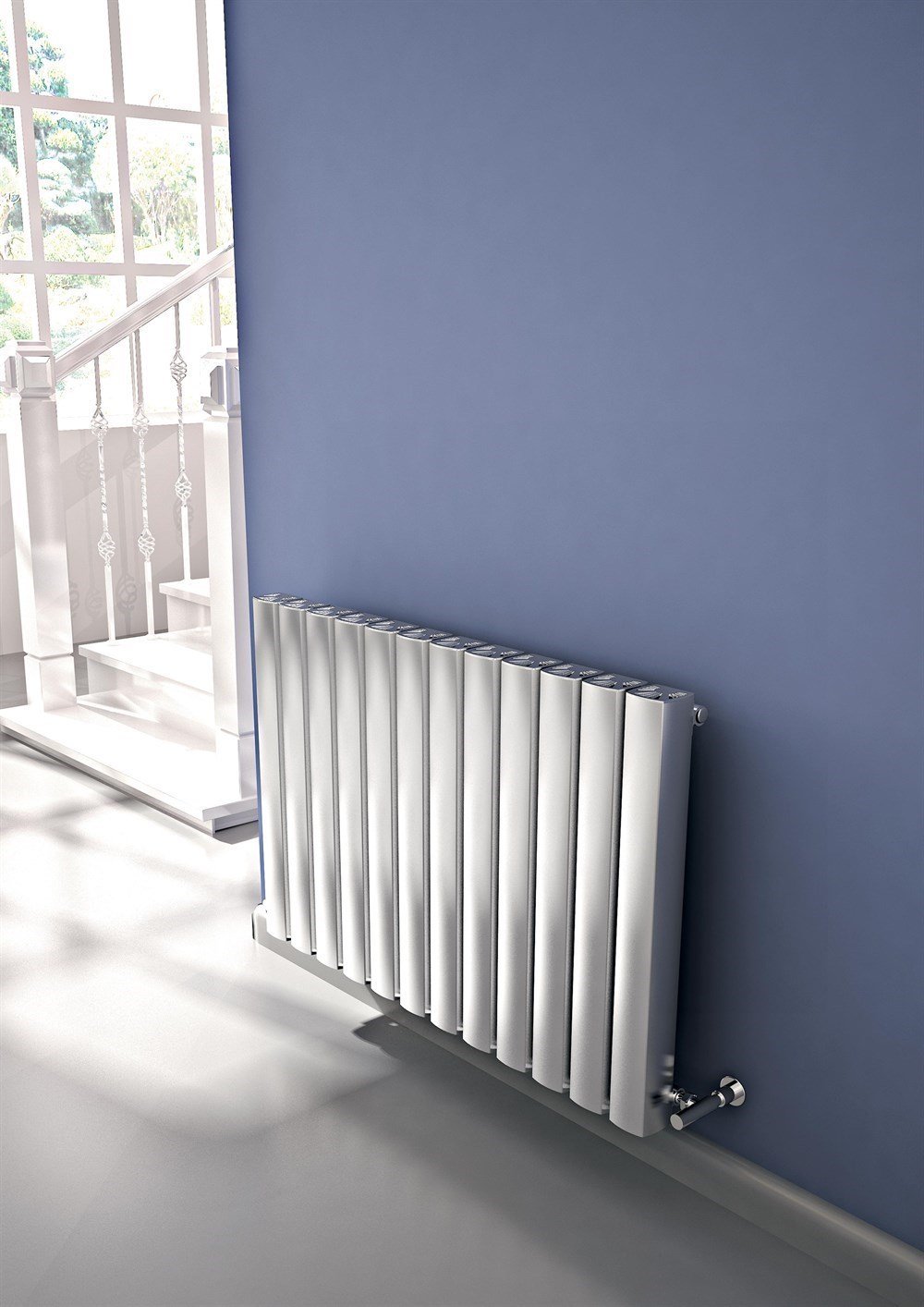 Carisa Vesta Alüminyum Radyatör 0500 x 0445 mm 6 Dilim Mat Eloksal Standart Bağlantı