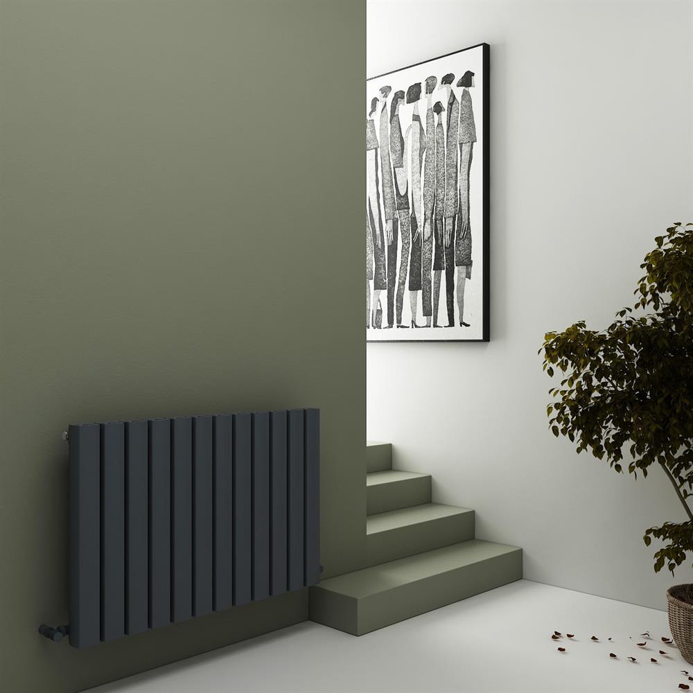 Carisa Vesta Alüminyum Radyatör 0600 x 0445 mm 6 Dilim Antrasit Standart Bağlantı