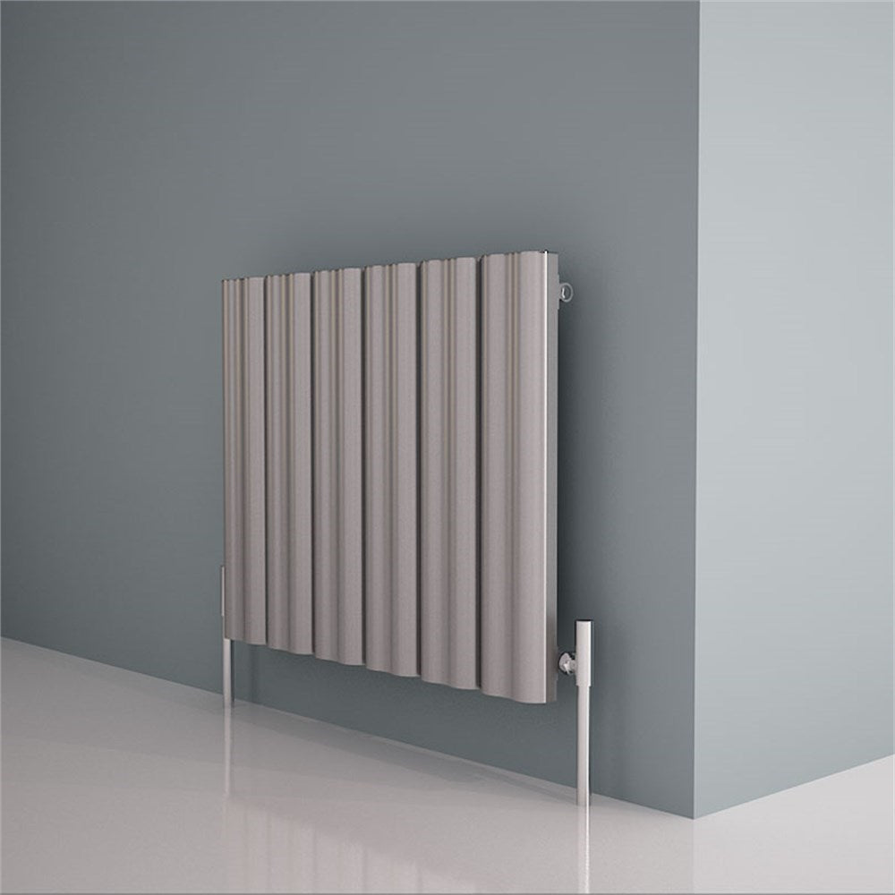 Carisa Wave Alüminyum Radyatör 0600 x 0620 mm 5 Dilim Seffaf Eloksal Standart Bağlantı