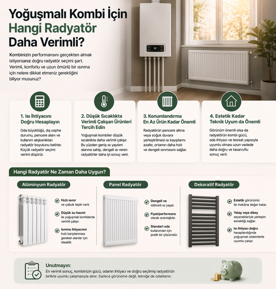 Yoğuşmalı Kombi İçin Hangi Radyatör Daha Verimli?