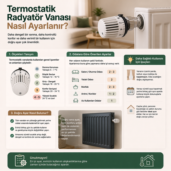 Termostatik Radyatör Vanası Nasıl Ayarlanır ?