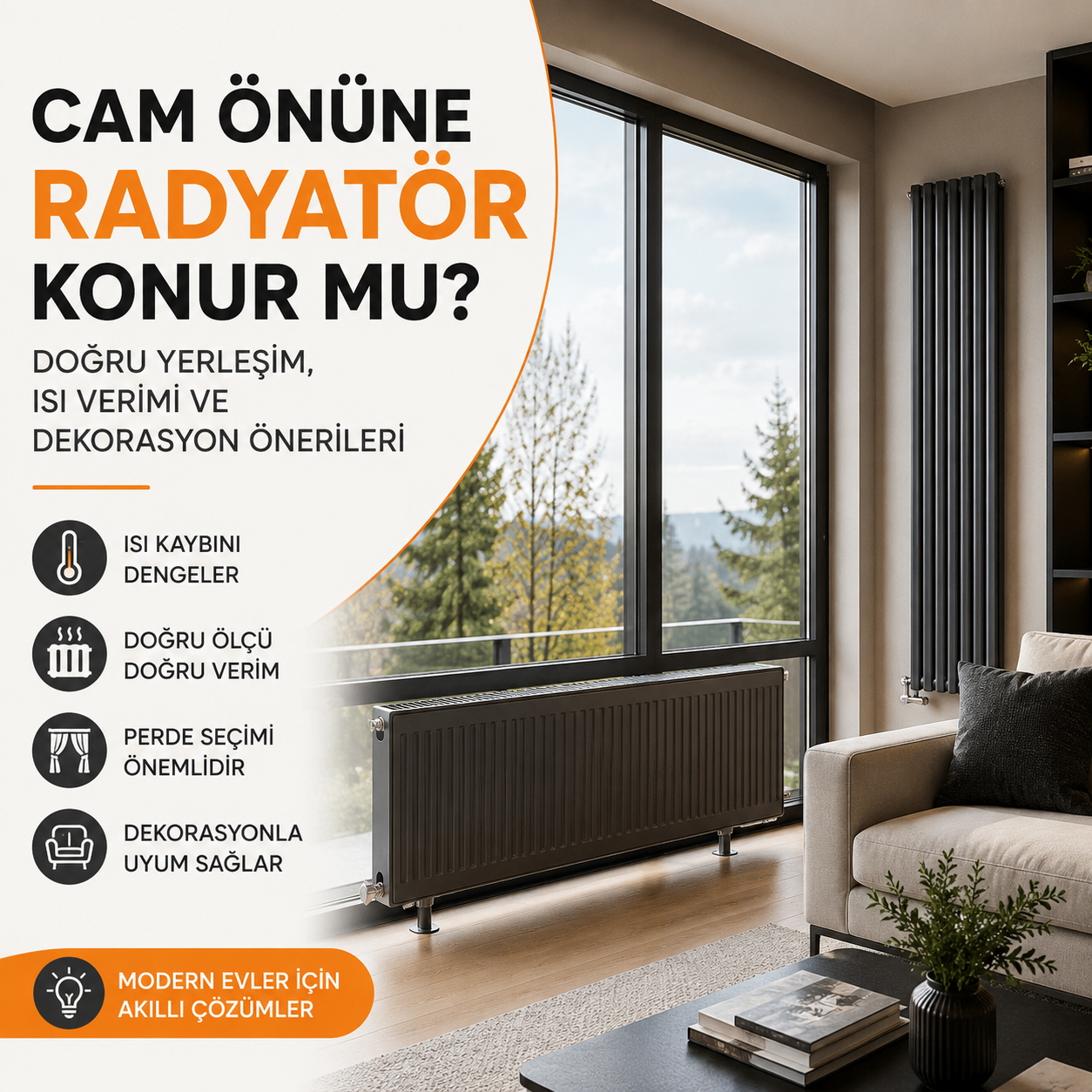 Cam Önüne Radyatör Konur mu? Doğru Yerleşim Rehberi