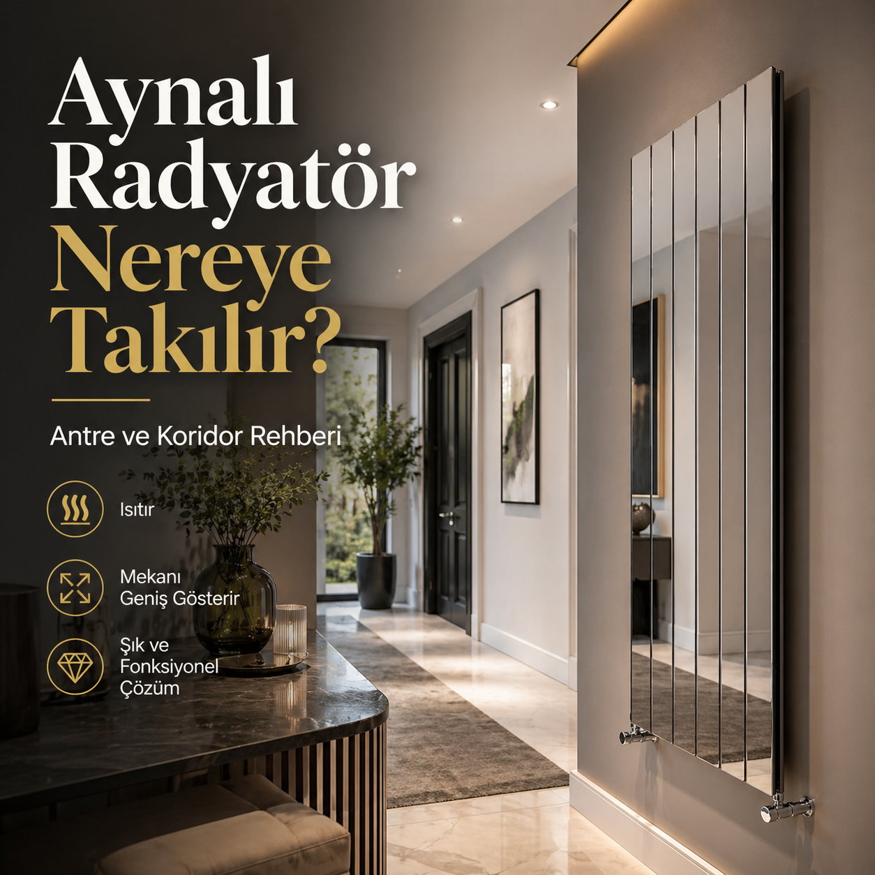 Aynalı Radyatör Nereye Takılır? Antre ve Koridor Rehberi.