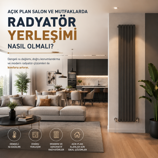 Açık Plan Salon ve Mutfaklarda Radyatör Yerleşimi Nasıl Olmalı?