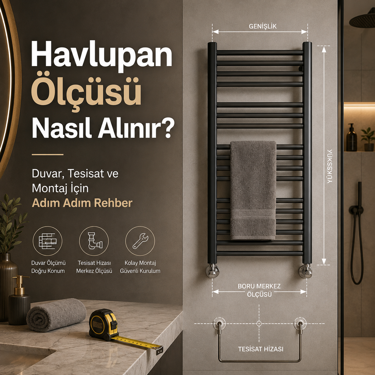 Havlupan Ölçüsü Nasıl Alınır? Duvar, Tesisat ve Montaj İçin Adım Adım Rehber