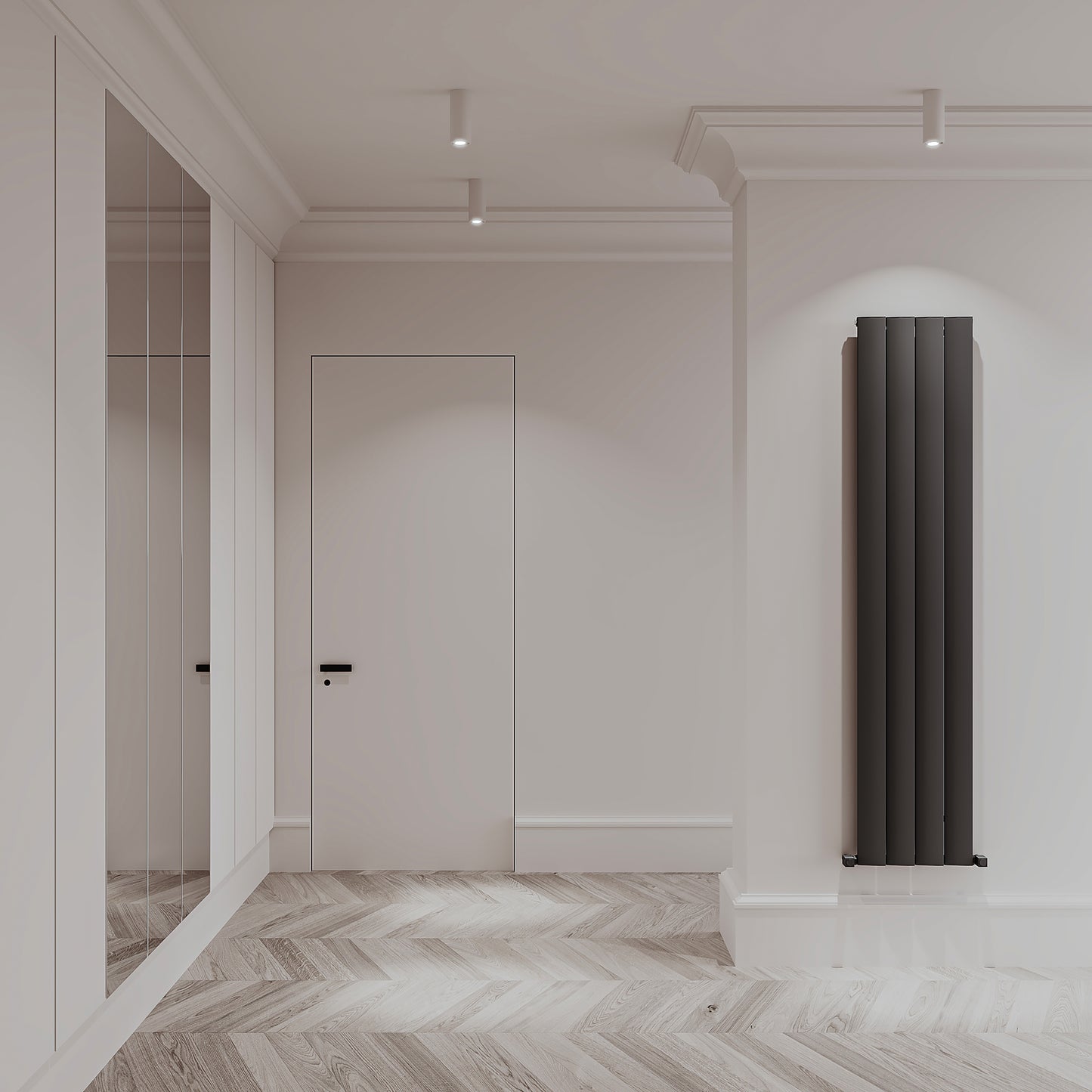 Carisa Step Dikey Alüminyum Radyatör Modern Tasarım Siyah