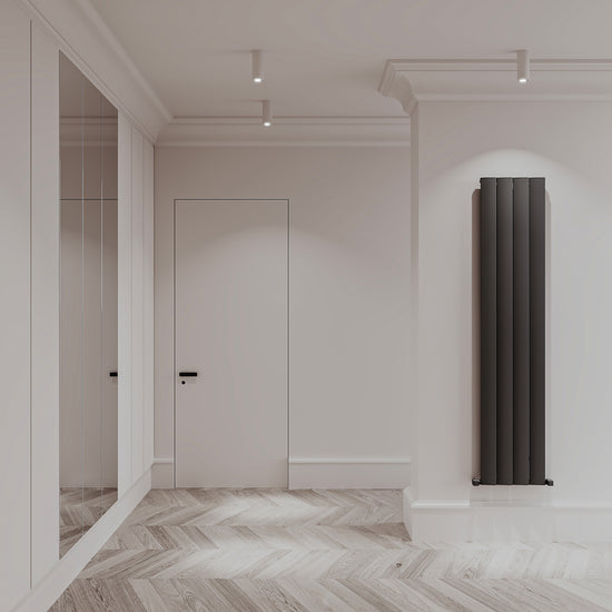 Carisa Step Dikey Alüminyum Radyatör Modern Tasarım Siyah