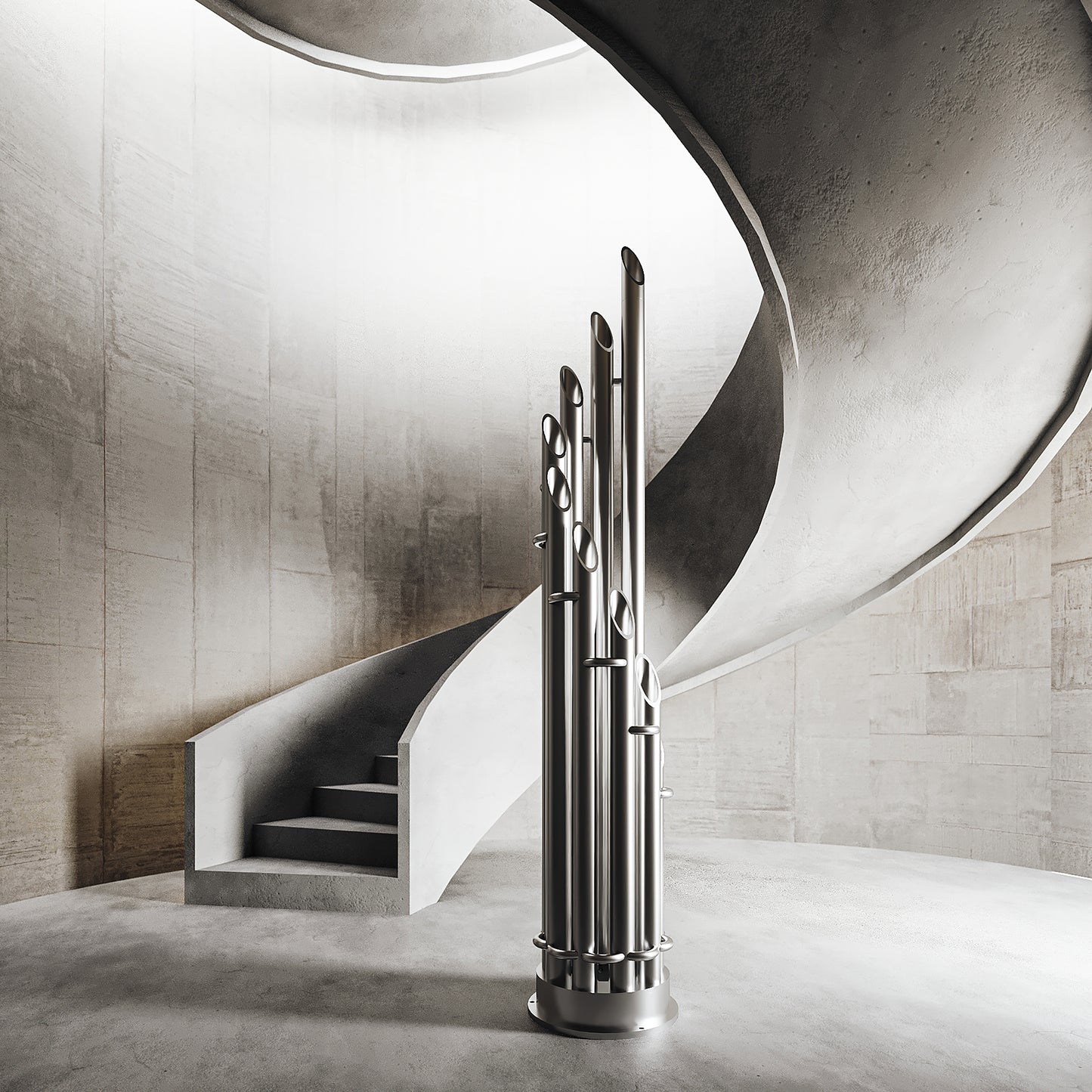 Carisa Unique Dikey Paslanmaz Çelik Radyatör Modern Tasarım Satine