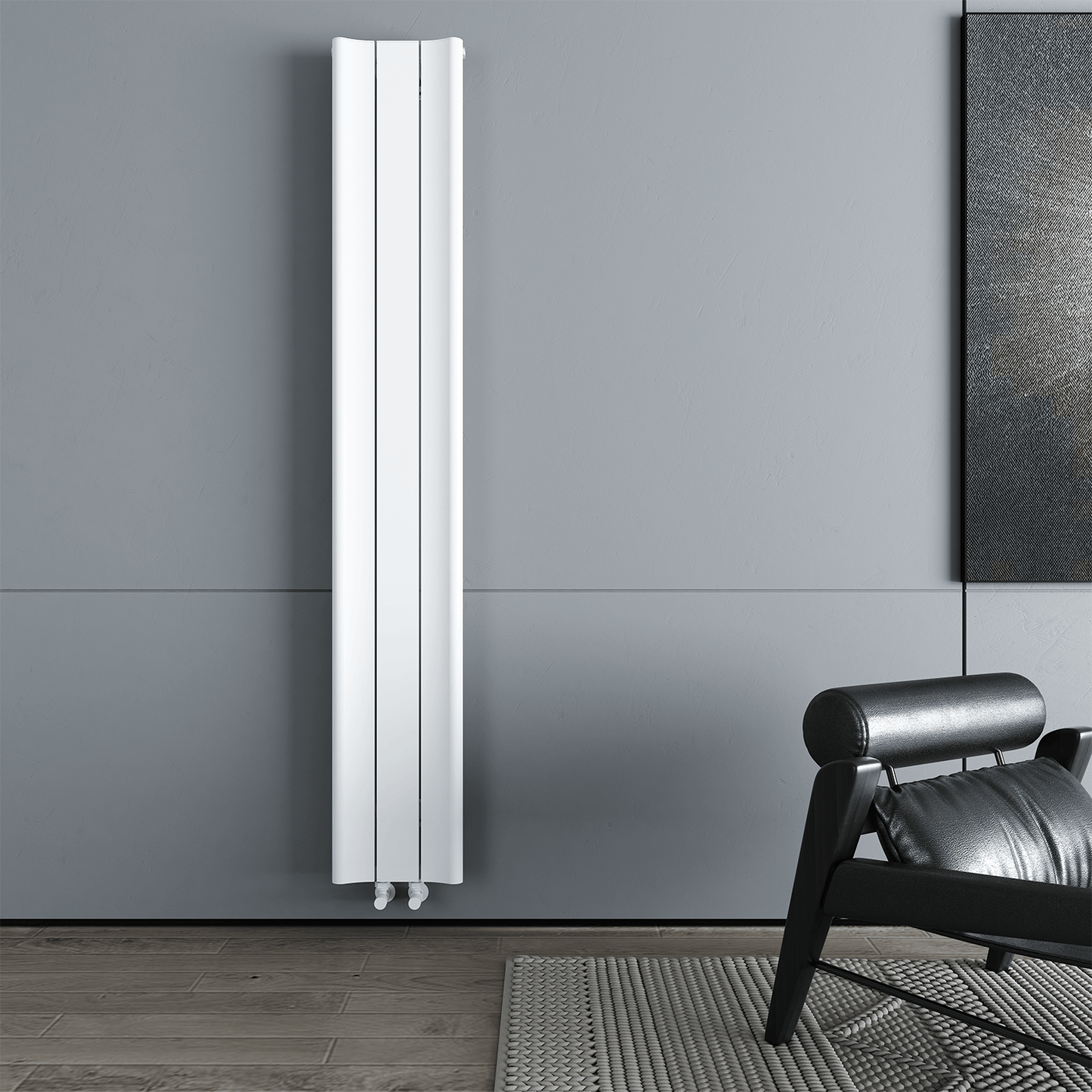 Carisa Burano Dikey Alüminyum Radyatör Modern Tasarım Beyaz