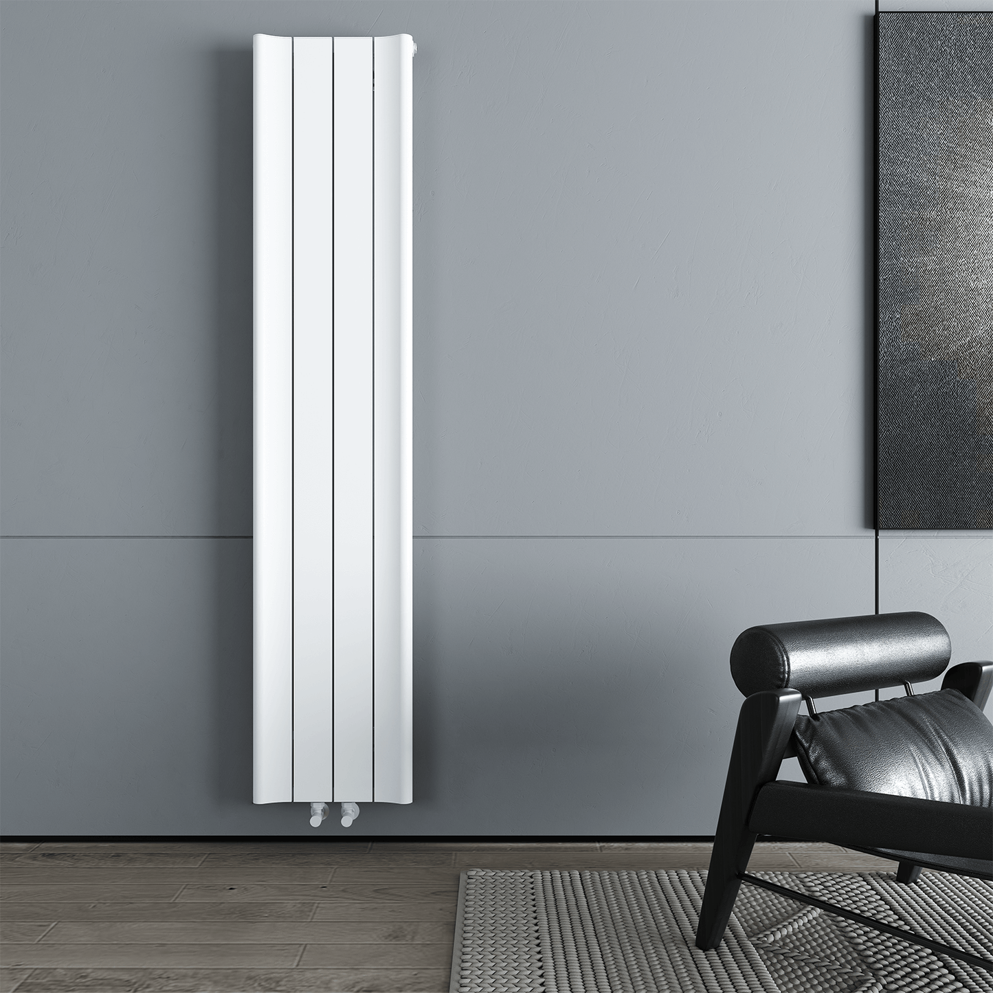 Carisa Burano Dikey Alüminyum Radyatör Modern Tasarım Beyaz