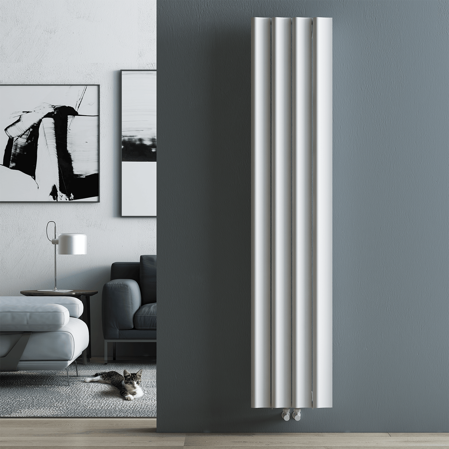 Carisa Burano S Dikey Alüminyum Radyatör Modern Tasarım Beyaz
