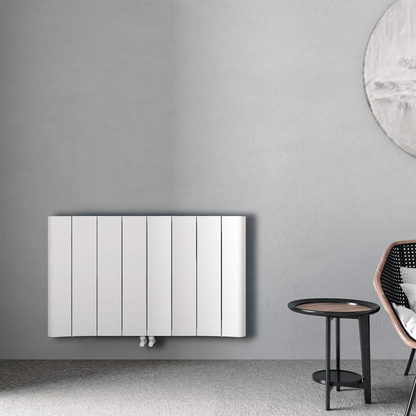 Carisa Curvy Yatay Alüminyum Radyatör Modern Tasarım Beyaz