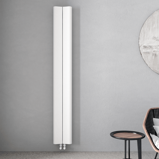 Carisa Curvy Dikey Alüminyum Radyatör Modern Tasarım Beyaz