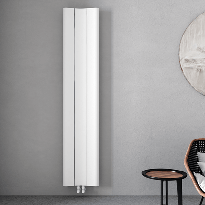 Carisa Curvy Dikey Alüminyum Radyatör Modern Tasarım Beyaz
