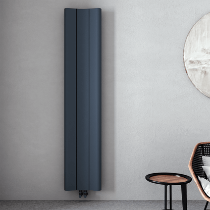 Carisa Curvy Dikey Alüminyum Radyatör Modern Tasarım Antrasit