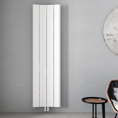 Carisa Curvy Dikey Alüminyum Radyatör Modern Tasarım Beyaz