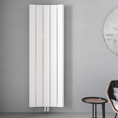 Carisa Curvy Dikey Alüminyum Radyatör Modern Tasarım Beyaz