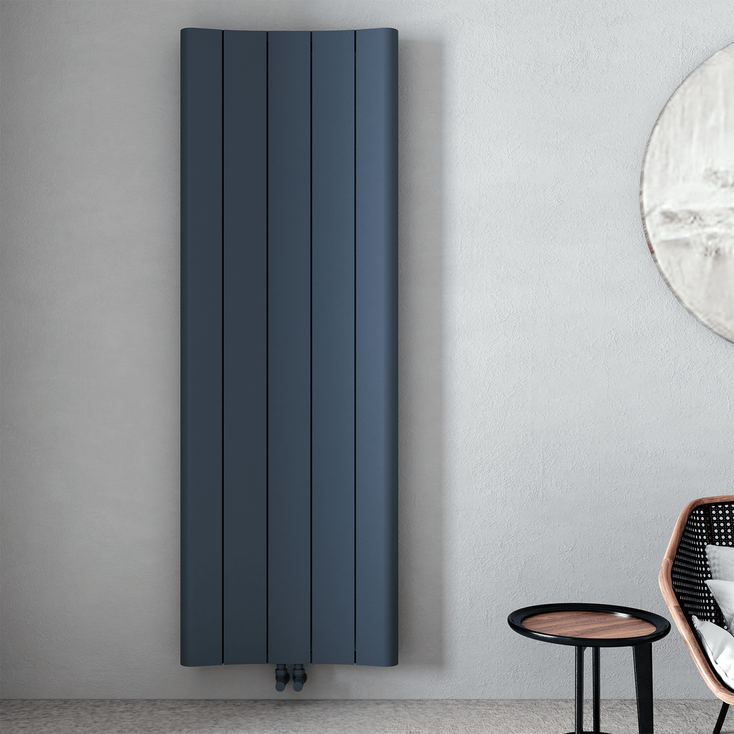 Carisa Curvy Dikey Alüminyum Radyatör Modern Tasarım Antrasit