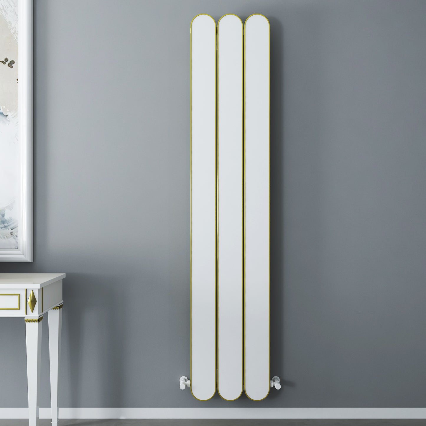 Carisa Magico Dikey Alüminyum Radyatör Modern Tasarım Beyaz