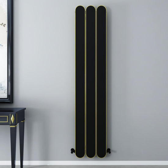 Carisa Magico Dikey Alüminyum Radyatör Modern Tasarım Siyah
