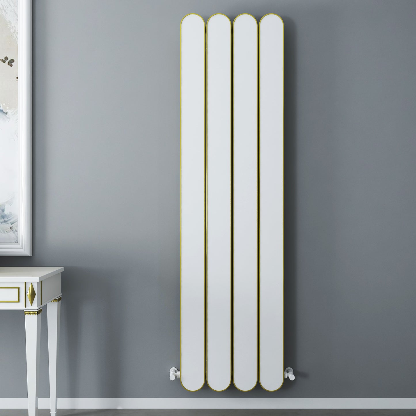 Carisa Magico Dikey Alüminyum Radyatör Modern Tasarım Beyaz