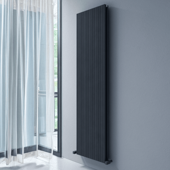 Carisa Monza Double (Reverse Side Nemo) Dikey Alüminyum Radyatör Modern Tasarım Siyah