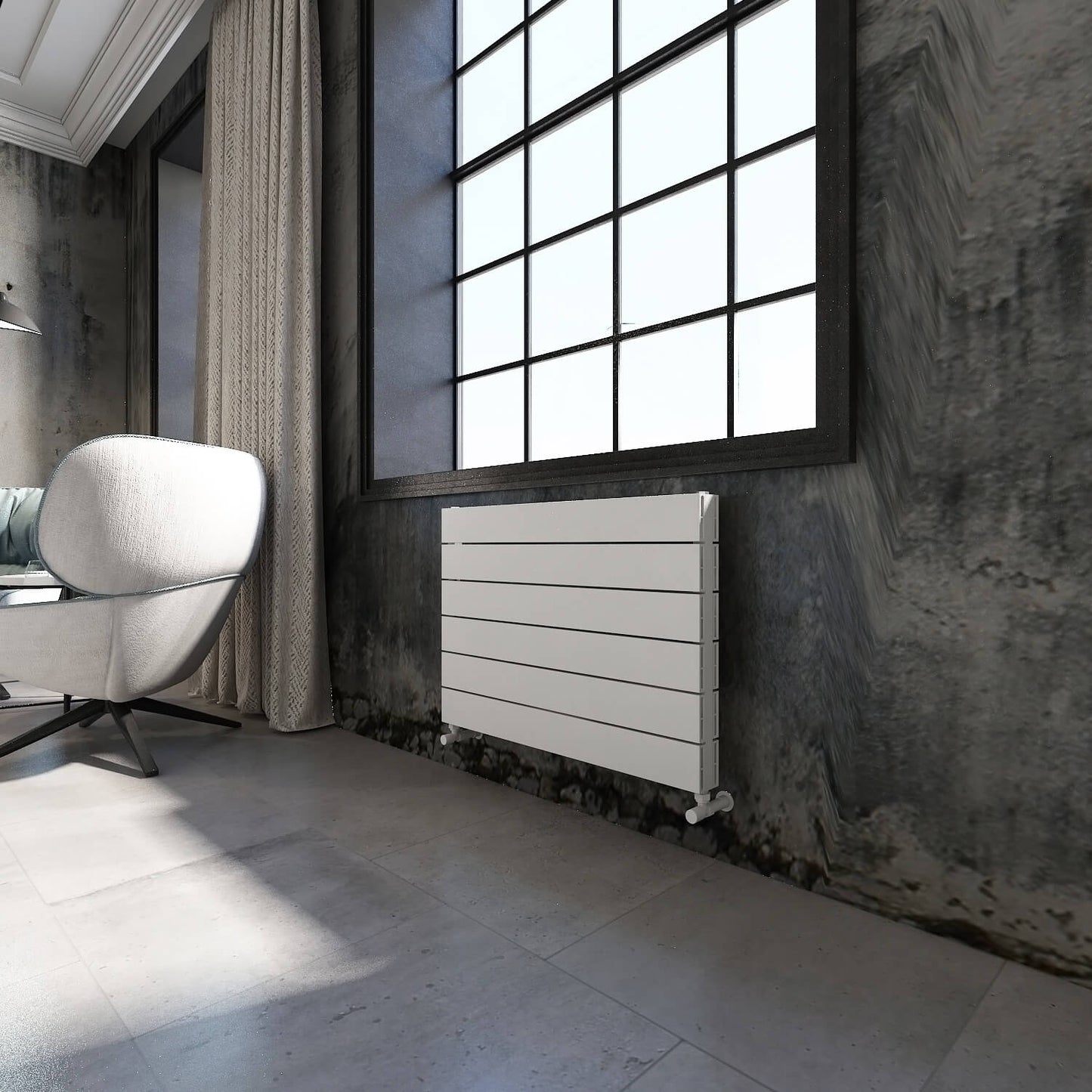 Carisa Nemo Double Xl Yatay Alüminyum Radyatör Modern Tasarım Beyaz