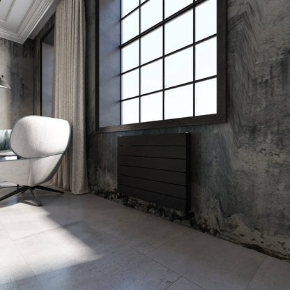 Carisa Nemo Double Xl Yatay Alüminyum Radyatör Modern Tasarım Siyah