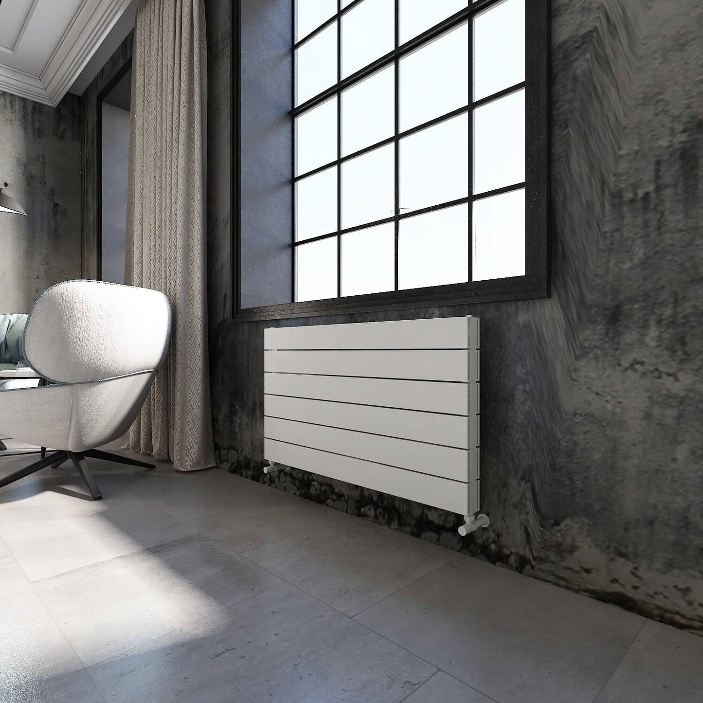 Carisa Nemo Double Xl Yatay Alüminyum Radyatör Modern Tasarım Beyaz