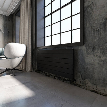 Carisa Nemo Double Xl Yatay Alüminyum Radyatör Modern Tasarım Siyah