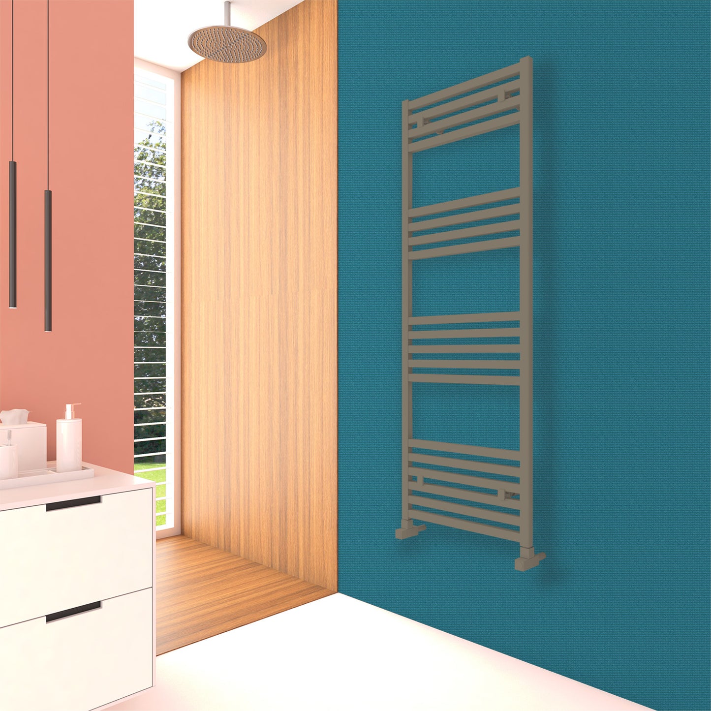 Carisa FAME 0700*0500*10/KUMLU AÇIK GRİ/STD.BAĞL.(İKİ YAN ALT-ÜST ÇAPRAZ)/ALM.HAVLUPAN/BANYO RADYATÖRÜ