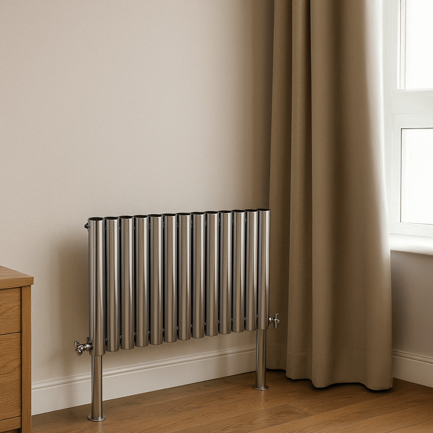 Carisa Mistral F Yatay Paslanmaz Çelik Radyatör Modern Tasarım Ayna Polisaj