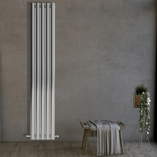 Carisa Mistral Dikey Paslanmaz Çelik Radyatör Modern Tasarım Ayna Polisaj