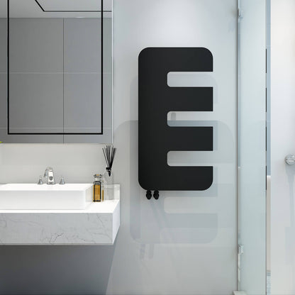 Carisa Rex Dikey İnce Tasarım Çelik Radyatör Modern Tasarım Siyah