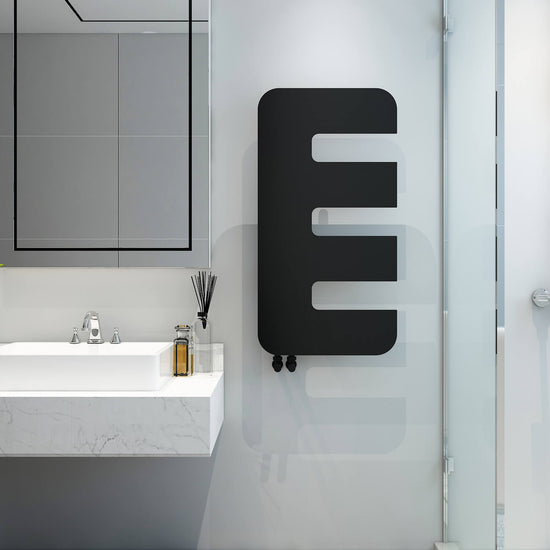 Carisa Rex Dikey İnce Tasarım Çelik Radyatör Modern Tasarım Siyah