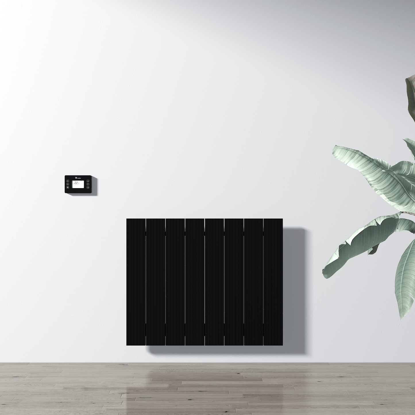 Carisa Boreas M Yatay Elektrikli Radyatör Modern Tasarım Siyah