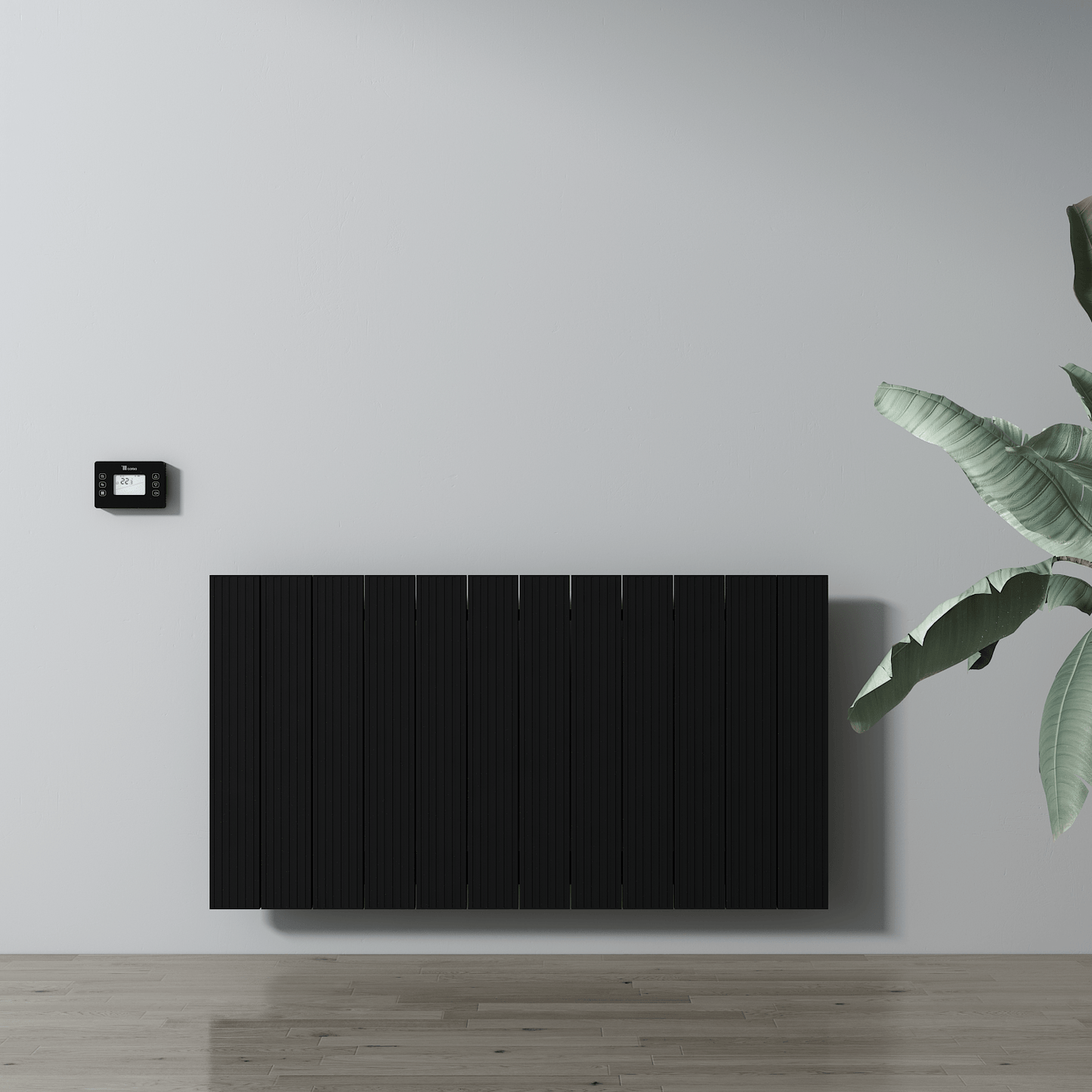 Carisa Boreas M Yatay Elektrikli Radyatör Modern Tasarım Siyah