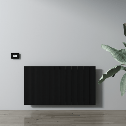 Carisa Boreas M Yatay Elektrikli Radyatör Modern Tasarım Siyah