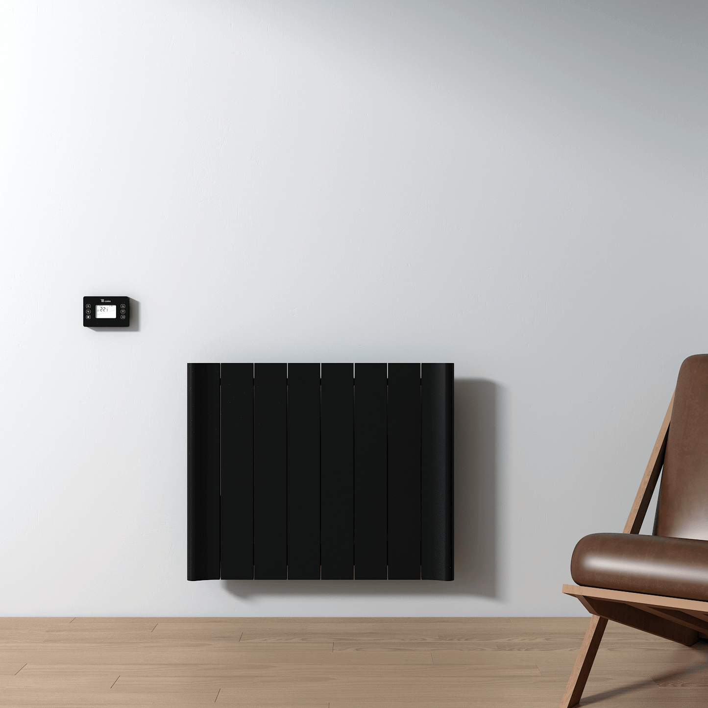 Carisa Boreas B Yatay Elektrikli Radyatör Modern Tasarım Siyah