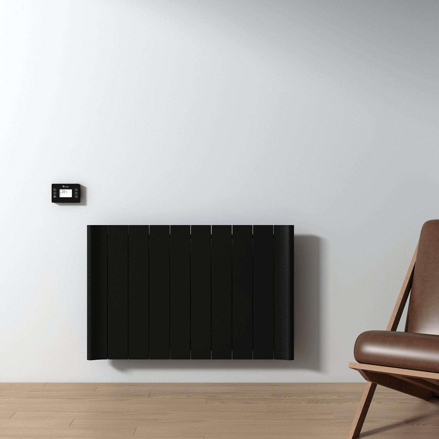 Carisa Boreas B Yatay Elektrikli Radyatör Modern Tasarım Siyah