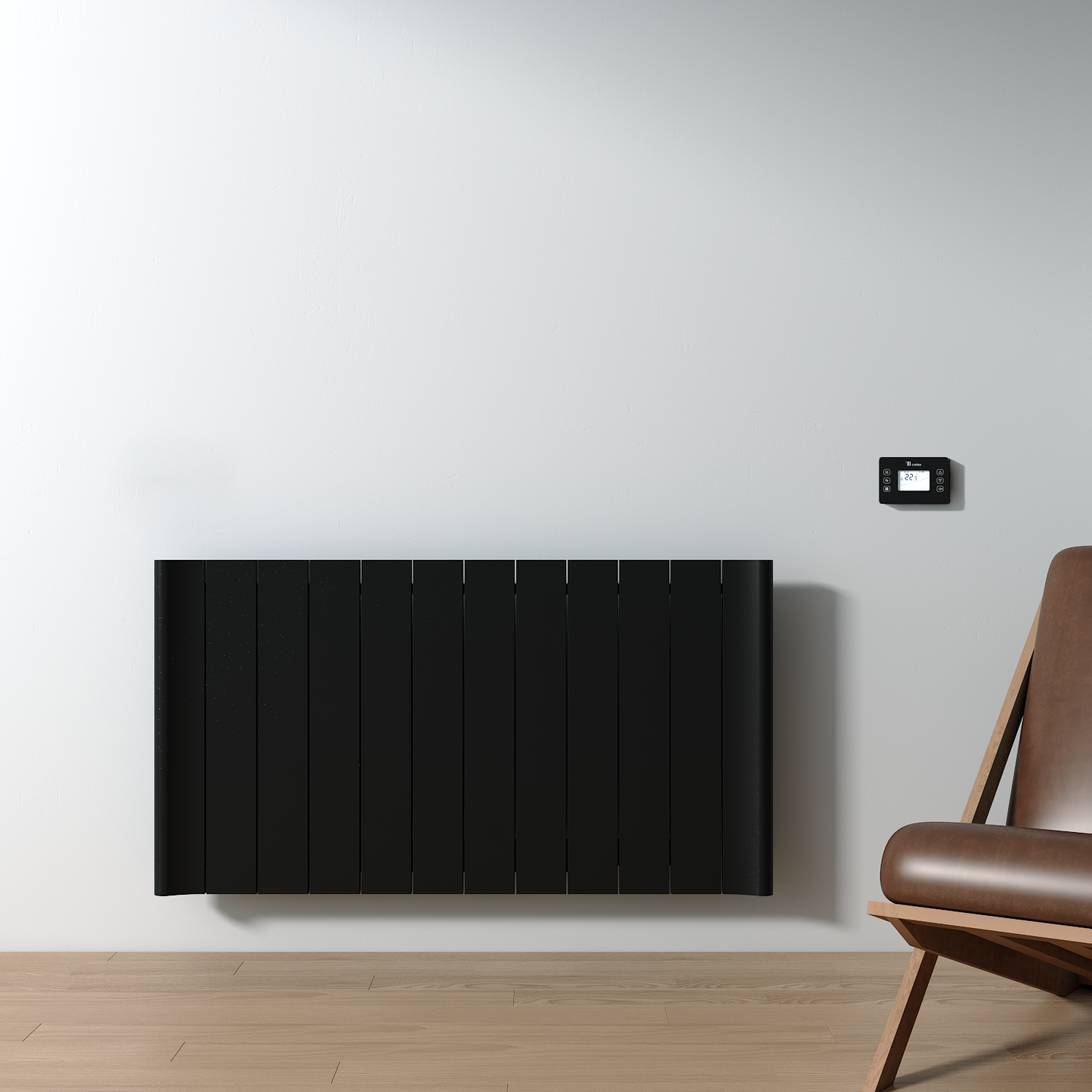 Carisa Boreas B Yatay Elektrikli Radyatör Modern Tasarım Siyah