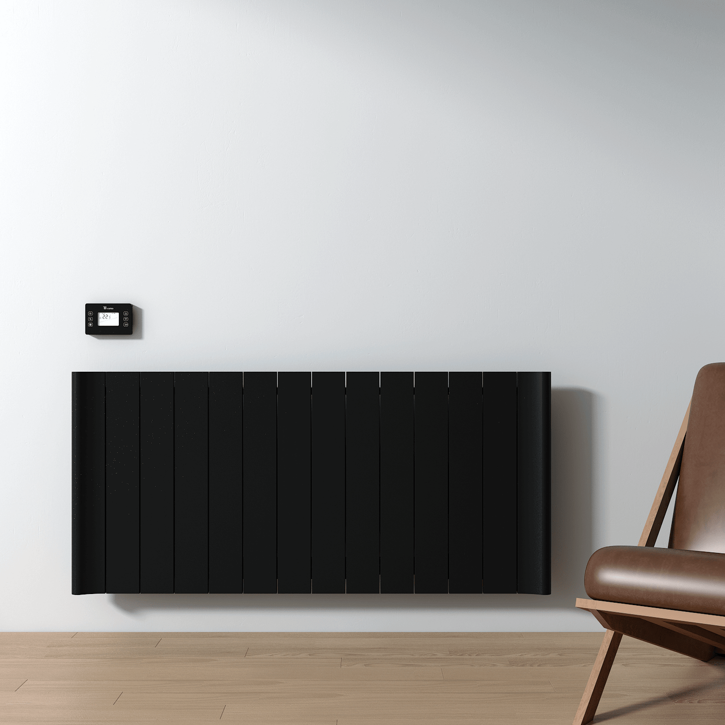 Carisa Boreas B Yatay Elektrikli Radyatör Modern Tasarım Siyah