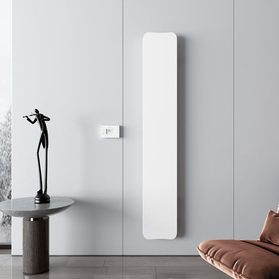 Carisa Boreas Flat Dikey Elektrikli Radyatör Modern Tasarım Beyaz